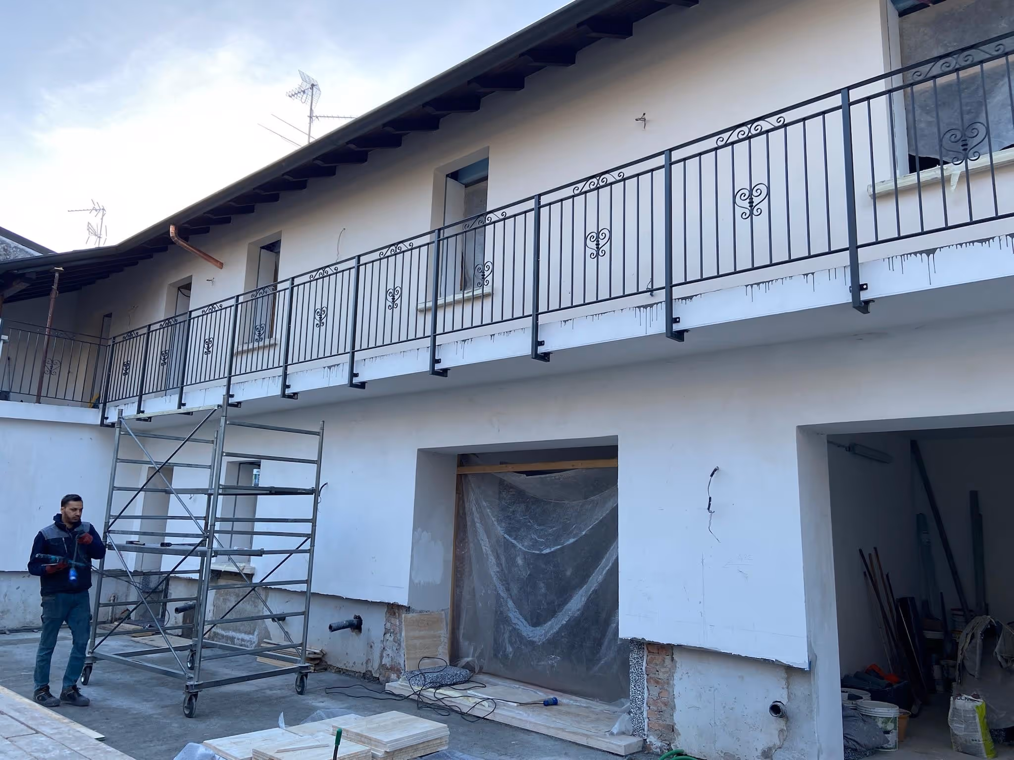 Parapetti protettive balconi ferro battuto artigianale