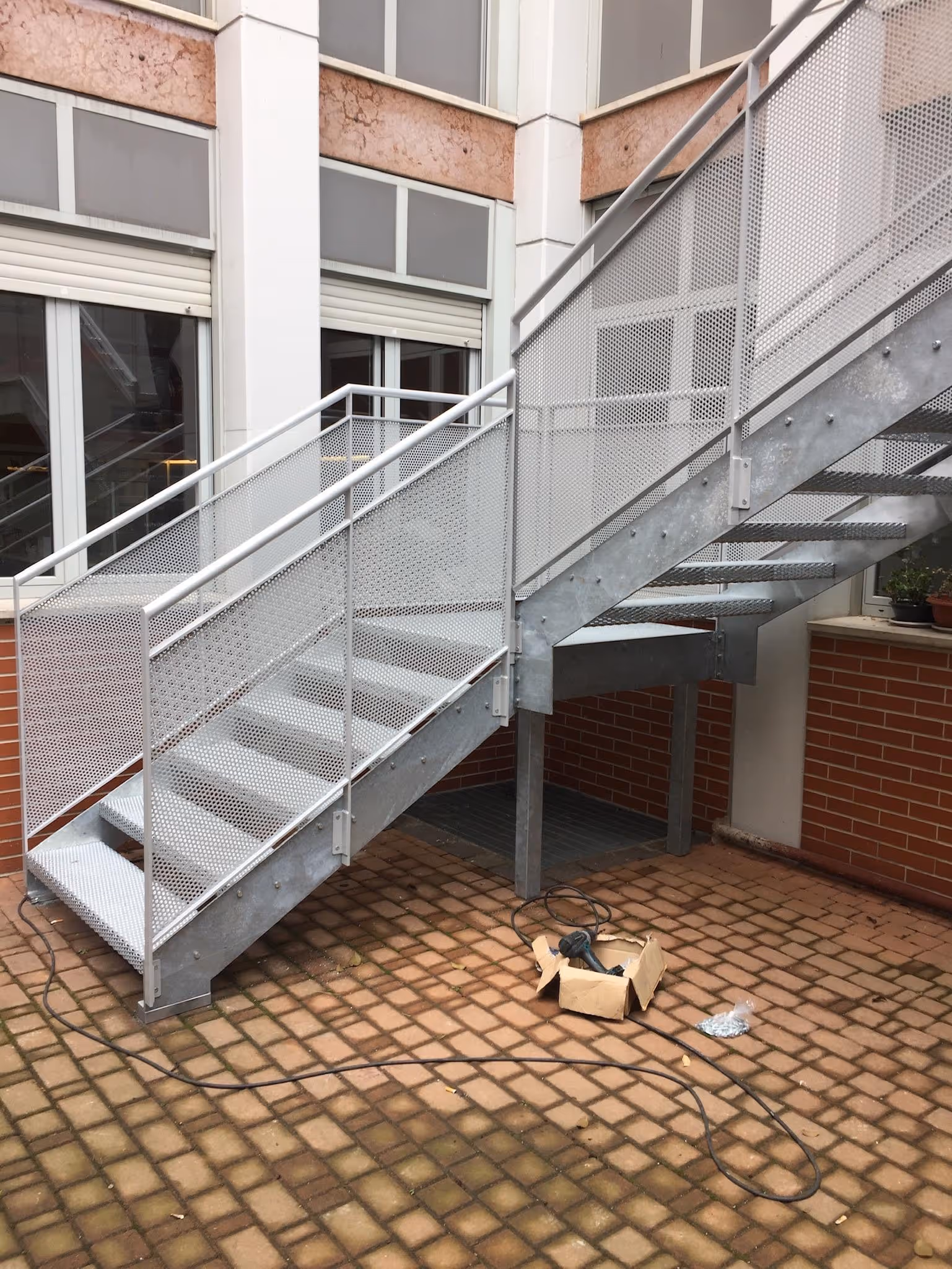 Scala esterna in ferro su misura 